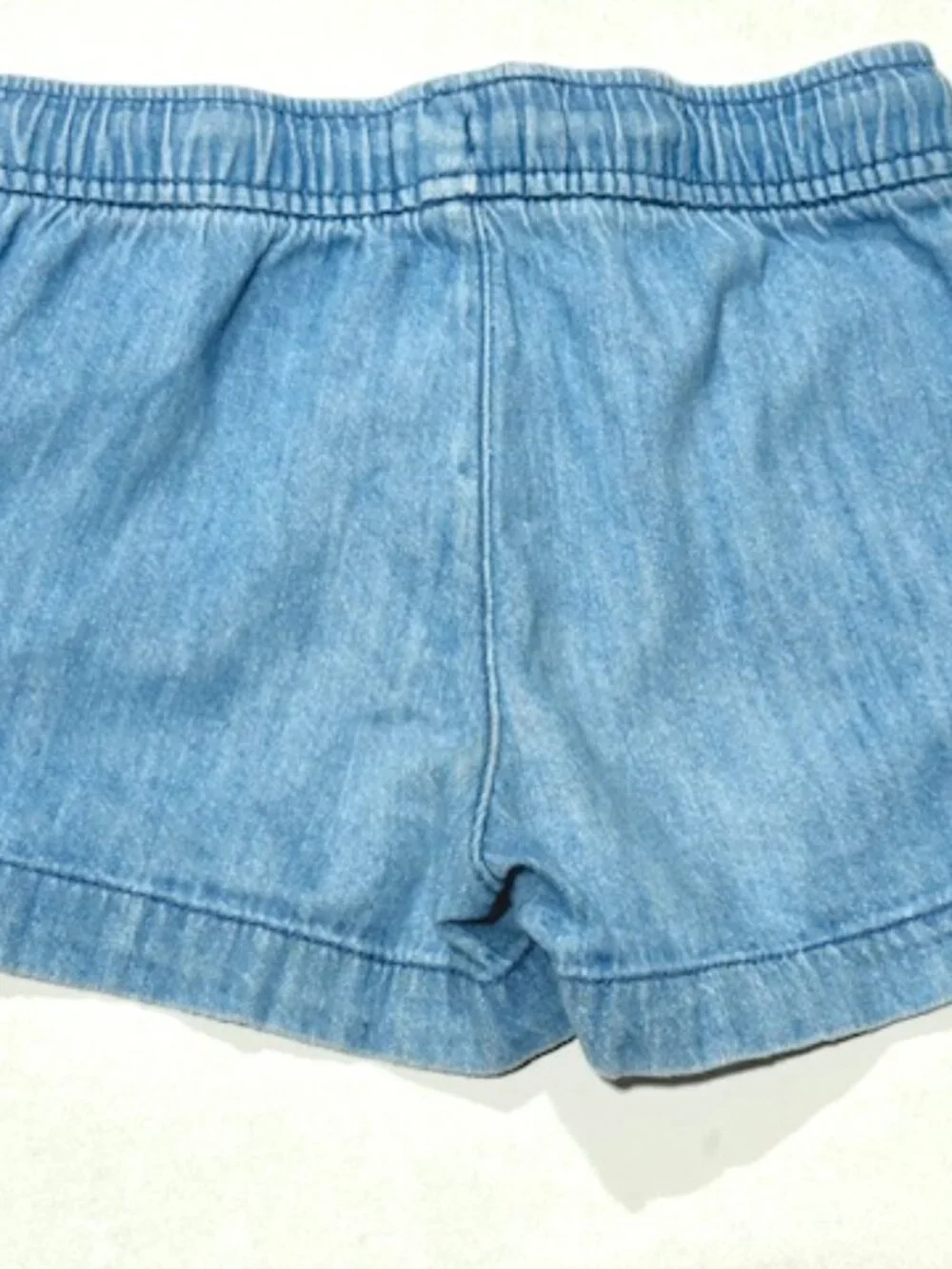 Old Navy Girls Chambray Shorts Pockets Elastic Waist Light Blue Size XS (5)